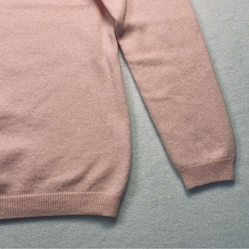 100% Cashmere Sweater Medium Soft Pink Classic Preppy Charter Club Clean Girl - Picture 3 of 6
